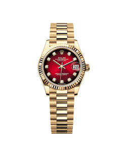 Rolex Datejust 31 278278 ‘Ladies’ Yellow Gold Red Ombre Diamond Dial